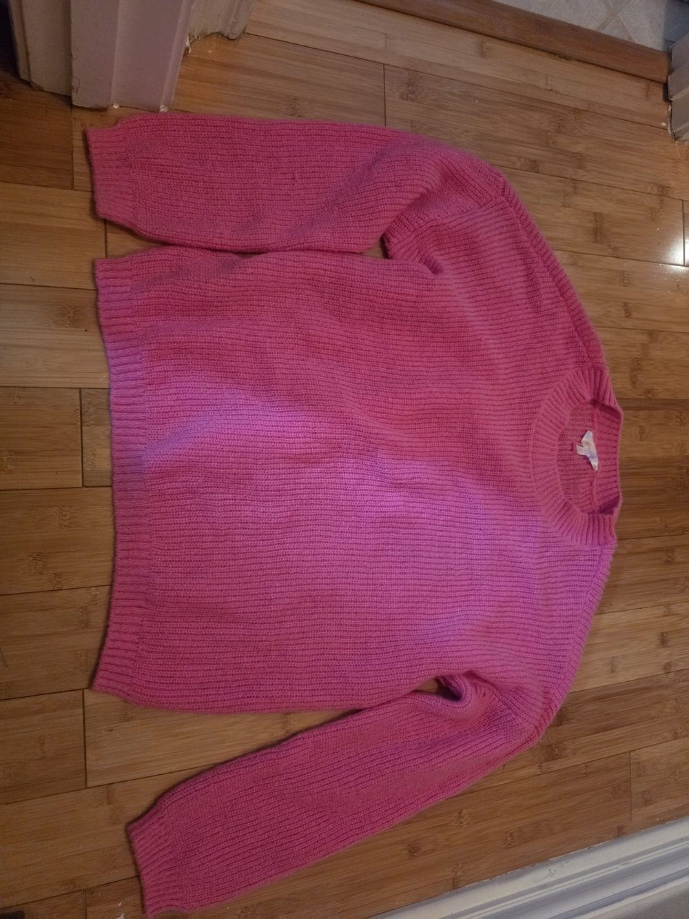 No Boundaries Bright Pink Crewneck Sweater